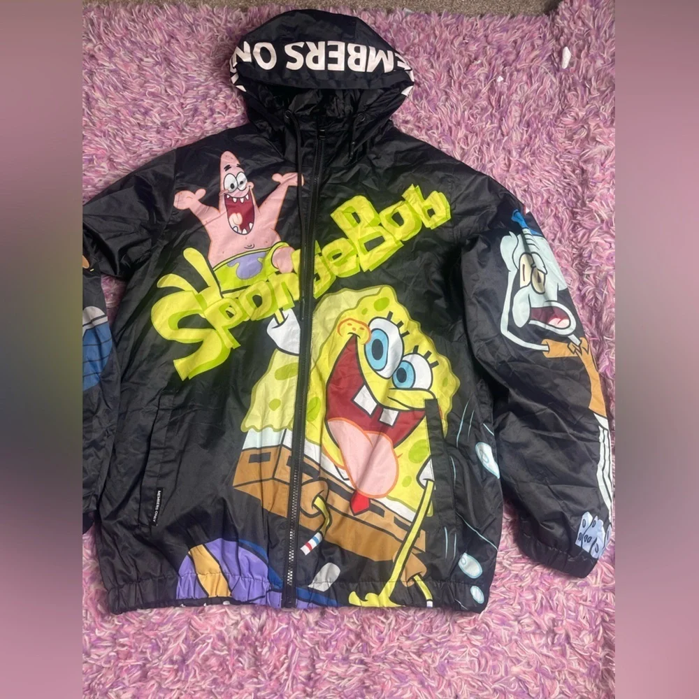 Members Only X Nickelodeon SpongeBob SquarePants Puffer All Over Print Jacket Co